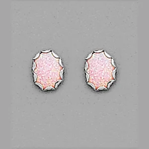 10x8 Pink Simulated Created Opal