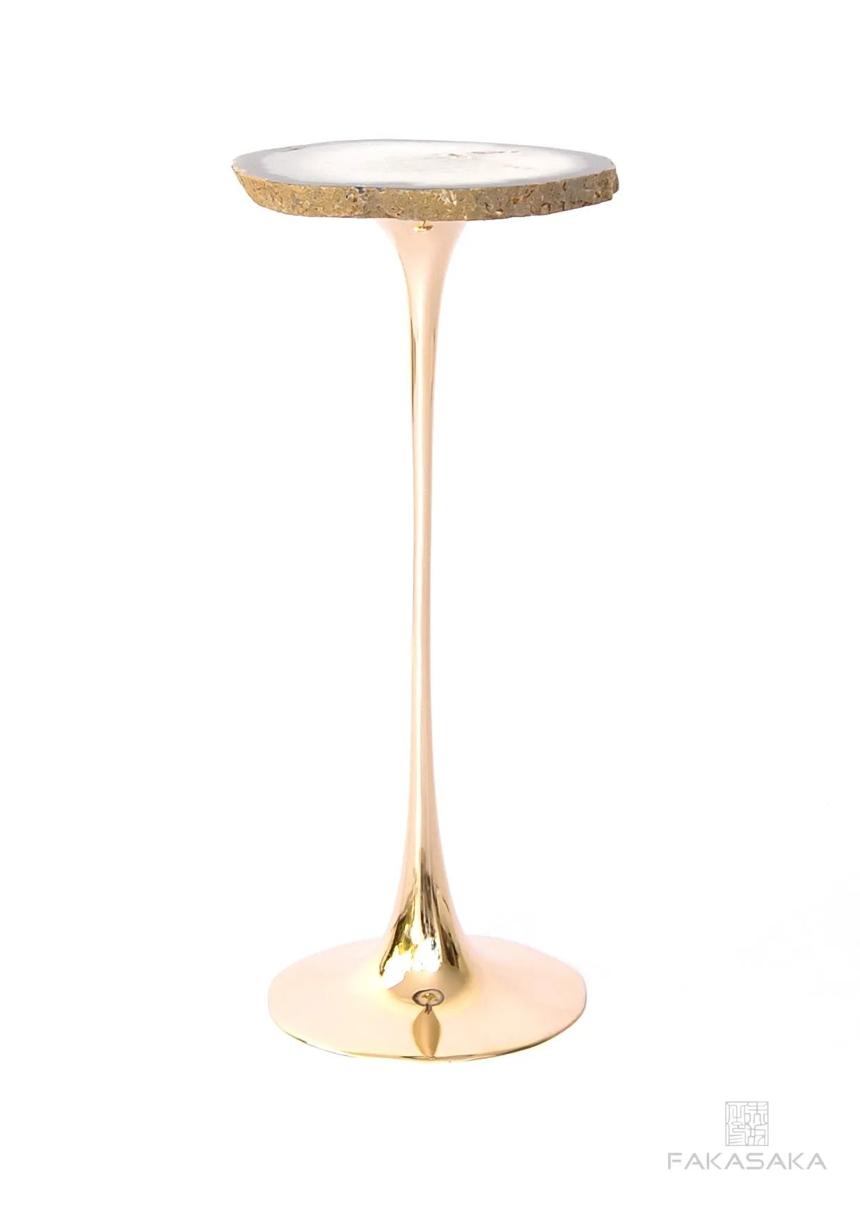 APPLE DRINK TABLE<br><br>AGATE<br>POLISHED BRONZE