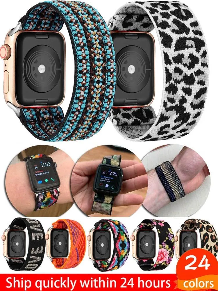Elastic Nylon Solo Loop Strap Series 7 6 Colorful Bracelet Replacement