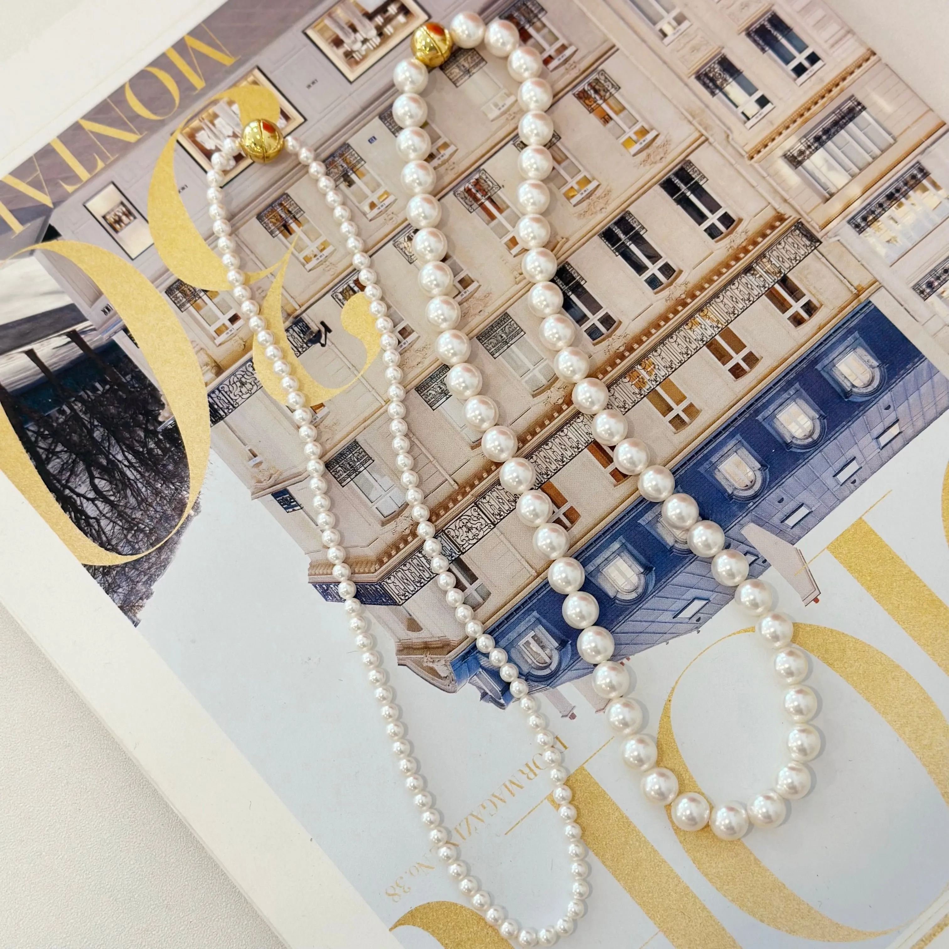 Evangeline 8mm Pearl Necklace