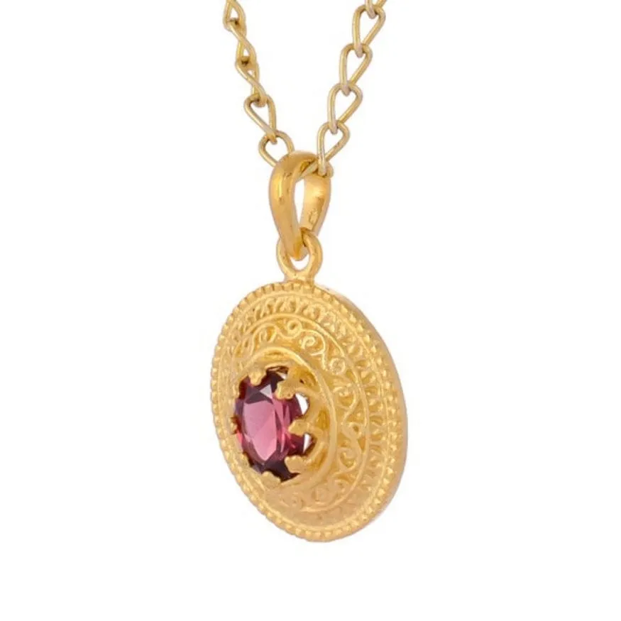 Garnet Pendant Necklace