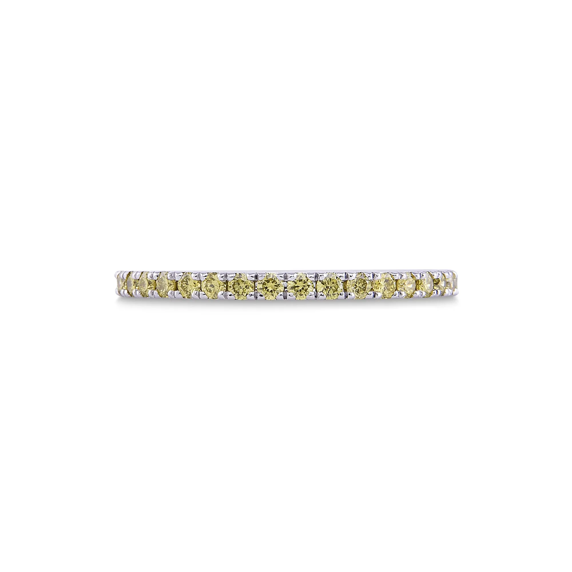 Gemstone 14K Micro Pave Eternity Band