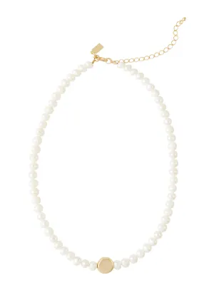 Handmade Gold Nugget Freshwater Pearl Necklace