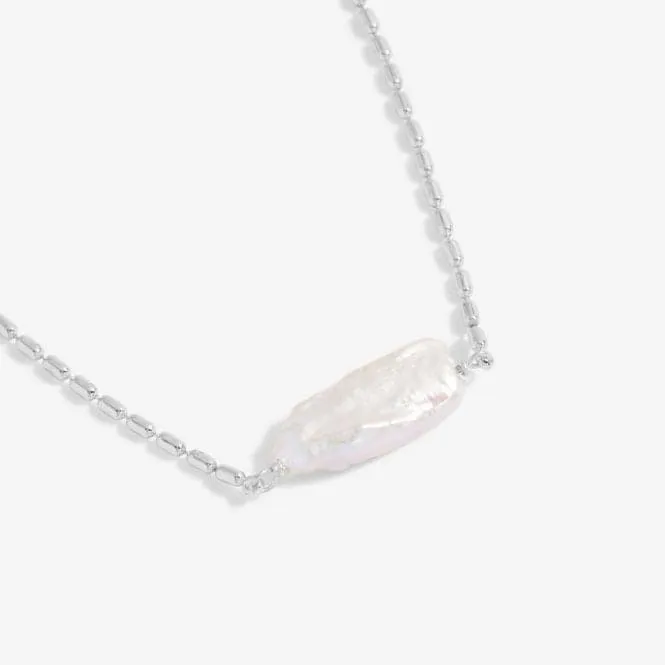 Lumi Pearl Silver 40cm   5cm Extender Necklace 6201