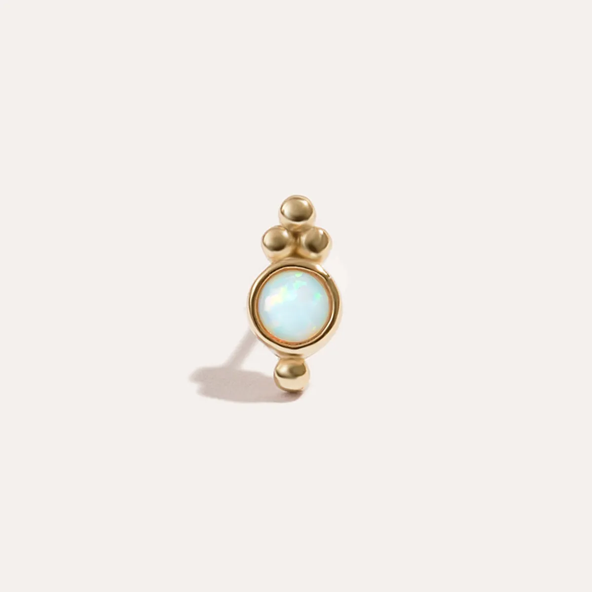 Opal Cluster Stud Earrings in 14kt Gold Over Sterling Silver
