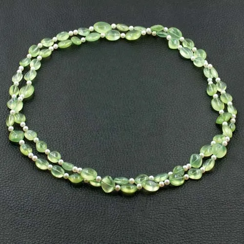 Prehnite & Pearl Necklace