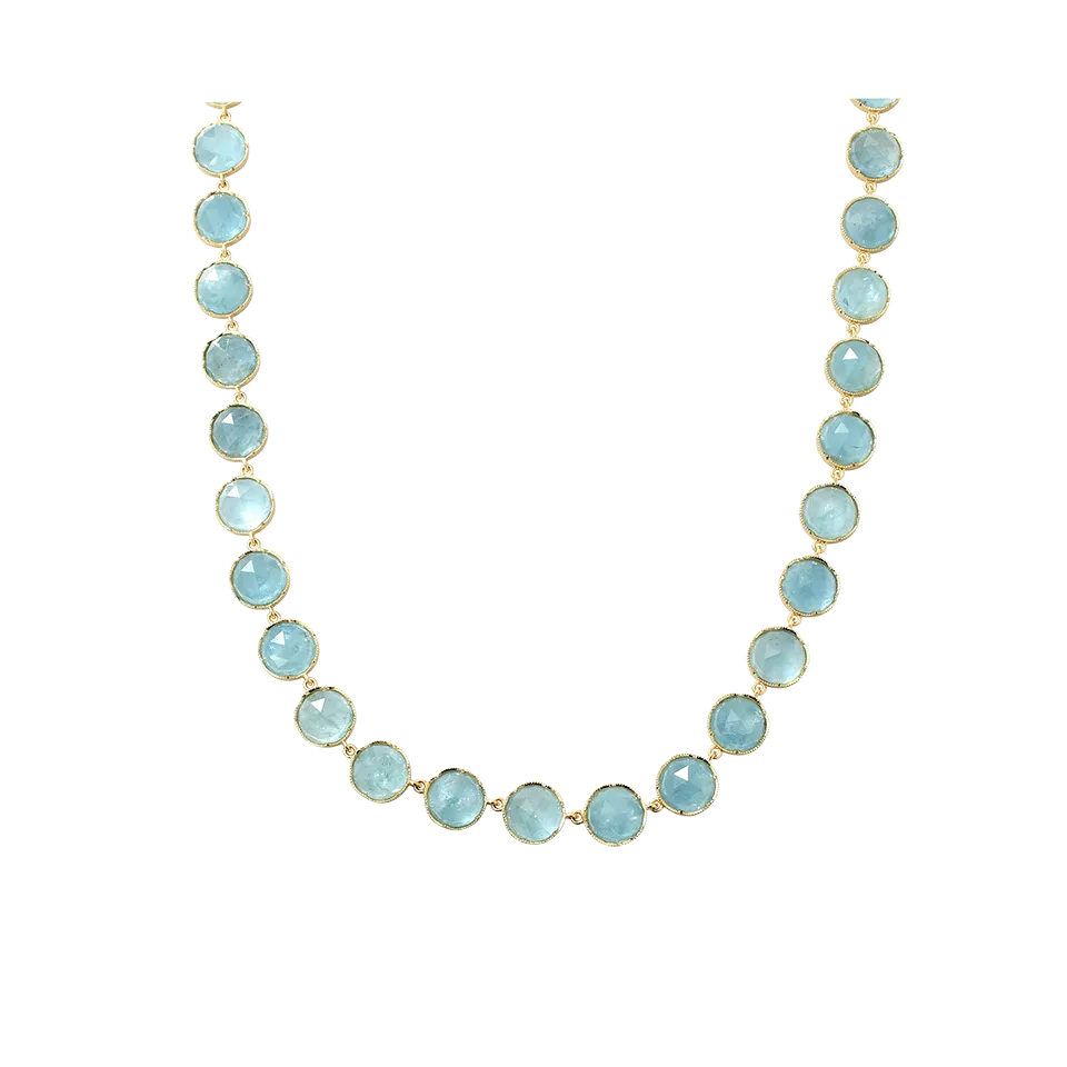 Rose Cut Fine Aquamarine Necklace