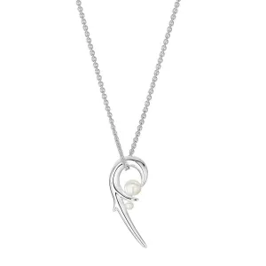 Silver Hooked Pearl Pendant