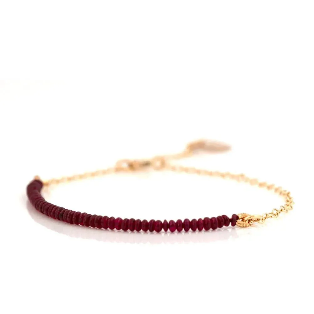 Sold - Ruby 18ct Gold Gemstone Bracelet
