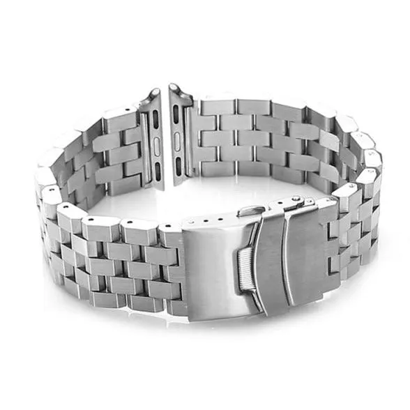 Steel Strap For Series 7 6 5 4 Tank Style Apple watch mens Metal Bracelet
