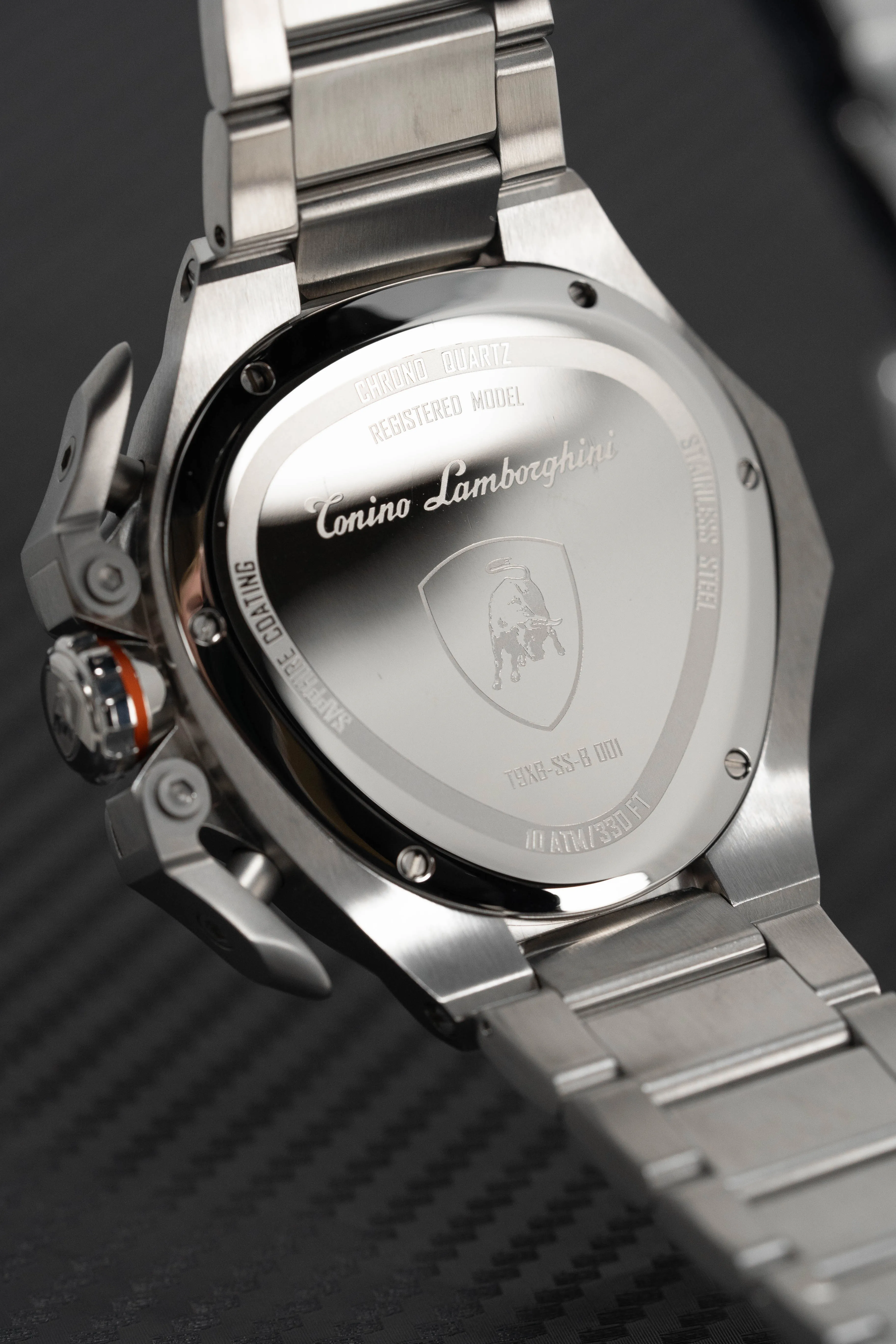 Tonino Lamborghini Spyder X SS Chronograph Date Steel Orange T9XB-SS-B