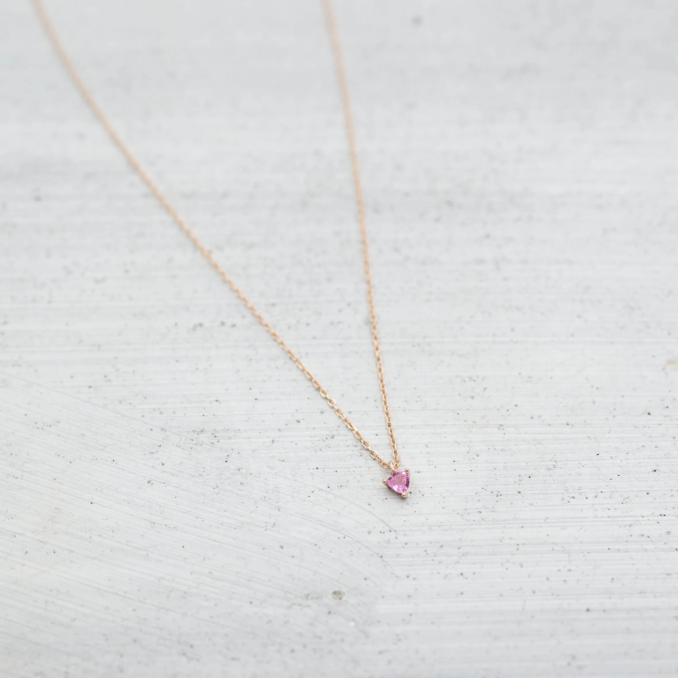 Trillion solitaire Necklace - 14K/ 18K Gold