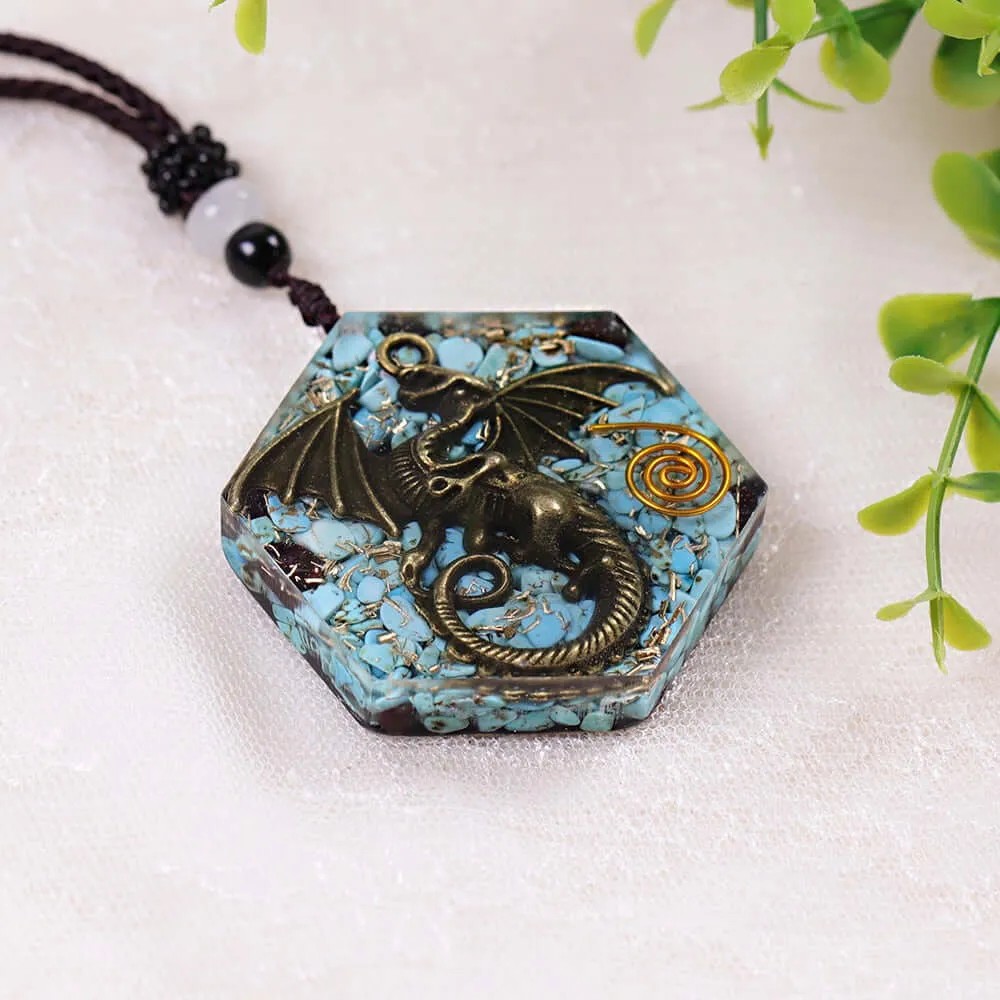Turquoise Dragon Pendant Necklace