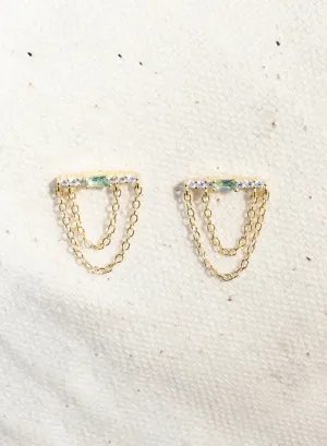 Waterfall Chain Swag Earrings